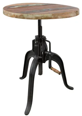 Immagine prodotto di MASSIVMOEBEL24 | Tavolo in legno riciclato 75x75x75 laccato multicolore INDUSTRIAL #21