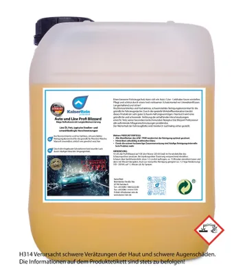 Produktbild von KaiserRein Premium Auto Waschmittel Autoschampoo Active 2,5 L Kanister Auto und Lkw Profi Blizzard Mega Haftschaum mit Langzeitkonservierung