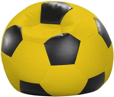 Produktbild von Fußball-Sitzball Kunstleder gelb/schwarz Ø 90 cm gelb/schwarz