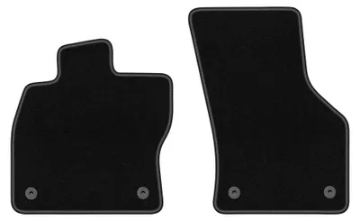 Produktbild von Velours-Fußmatten Vorne für Skoda Superb III 2015-2020 (Kombi/Limousine) – 2-tlg, Schwarz, passgenau – Wielganizator BASIC