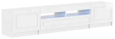 Obrázok produktu pre 5-dielna LED televízna skrinka, vysoký lesk, biela, drevotrieska