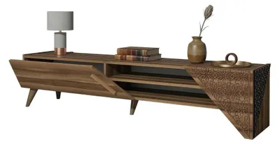 Produktbild von Campli - TV-Schrank, 180x40x37 cm, Nussbaum Braun, ein Regal