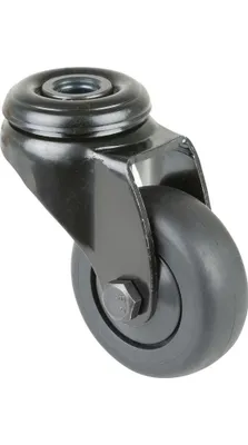 Produktbild von Lenkrolle D.50mm Trgf.50kg m.Rückenloch Ku.Kugell.Gum.schwarz