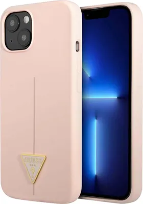 Produktbild von Guess Guhcp13Ssltgp Iphone 13 Mini 5,4 Różowy/Pink Hartschalenetui Silikon Dreieck