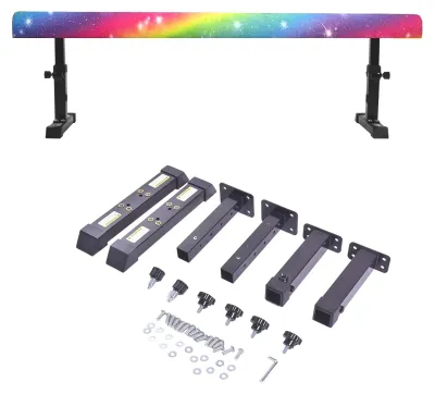 Obrázek produktu pro Gymnastická kladina – podlahová kladina – délka 180 cm – výška nastavitelná v 5 úrovních – stabilní provedení – pro děti – trénink v interiéru i venku
