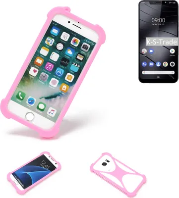 Produktbild von K-S-Trade Handy Hülle kompatibel mit Gigaset GS195 Schutz Hülle Bumper Silikon Schutz Hülle Cover Case Silikoncase Silikonbumper TPU Softcase