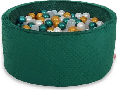 Produktbild von Torrbassäng grün mit 200 bunten Bällen 90 cm H-40 cm
