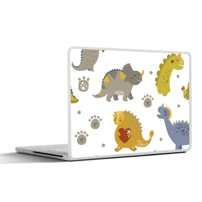 Produktbild von MuchoWow® Laptop Aufkleber Sticker Cover Dinosaurier - Kinder - Design - Jungen - Mädchen - Kinder 40x30 cm - Laptop Dekoration - Selbstklebend