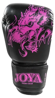 Produktbild von Joya Dragon Kickboxhandschuhe Polyurethan- Schwarz mit Rosa - 4 oz.