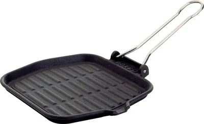 Produktbild von ILSA Grillpfanne aus emailliertem Gusseisen, Einzelform, quadratisch, Maße 20x20 cm
