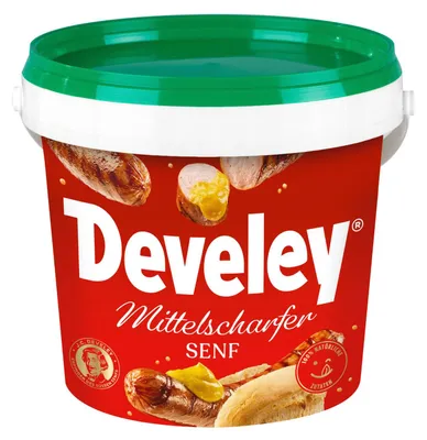 Produktbild von Develey Senf mittelscharf Eimer - 875ml