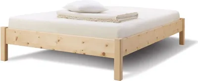 Produktbild von Einzelbett Ginevra 100 x 200 cm in Fichte Weiß lackiert ohne Kopfteil
