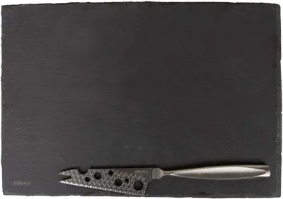 Produktbild von Boska Käseset Schiefer L/mit Käsebrett und Käsemesser / 33 cm/Schiefer/Edelstahl/Schwarz