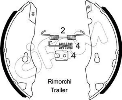 Immagine prodotto di CIFAM 153-593 Kit ganasce freno a tamburo, diametro 160,0 mm