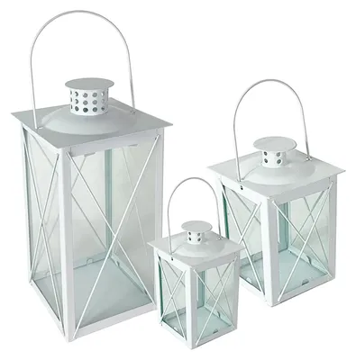 XXL 3tlg Gartenlaternen Set Windlichter
