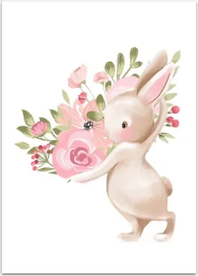 Produktbild von TPFLiving Kunstdruck LW-1040 (OHNE RAHMEN) Poster - Leinwand - Wandbild - Hochauflösender Giclée-Druck, langlebig und hochwertig - Kaninchen mit Kaninchenbaby auf dem Mond, im Regenschirm -  - Größe: 20x25cm