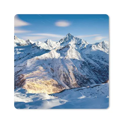 Produktbild von MuchoWow® Mauspad Mousepad Alpen - Berg - Schnee 30x30 cm - Mousepads - Maus Mat - Pad - Mausunterlage - Gaming