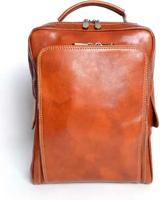 Immagine prodotto di Zaino in pelle color cognac