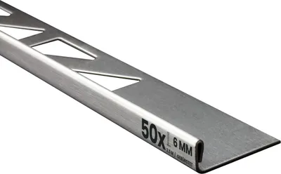 Produktbild von 50x L-Profil Edelstahlschiene Fliesenschiene Fliesenprofil L250cm 6mm gebürstet