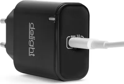 Image de Chargeur USB-C 20 W PD à charge rapide - adaptateur Type-C compact - universel pour téléphone portable et tablette - noir - chargeur rapide avec Power Delivery [55046BK]