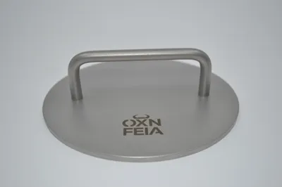 Produktbild von OXNFEIA® Smasher Burger Smasher Smashed Burger Fleischbeschwerer Presse Feuerplatte Edelstahl Gussplatte Gusspfanne Grillpresse Hamburger Smash