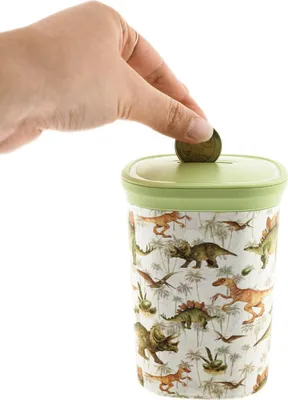 Produktbild von Robuste Spardose aus Kunststoff – Sicheres Sparen für Kinder und Erwachsene - Hellgrün