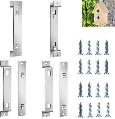 Image de Support en acier galvanisé pour nichoirs, nichoirs à oiseaux et mangeoires