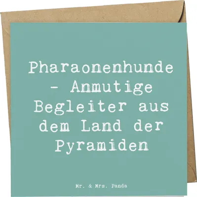 Produktbild von Mr. & Mrs. Panda Glückwunschkarte Spruch Pharaonenhund Freunde - Meeresbrise - Geschenk, Hunderassen, Grußkarte, Hunderasse, anlasskarte, Schönheit, Klappkarte, Jagdhund