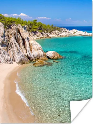 Produktbild von MuchoWow® Poster Meer - Strand - Sommer 30x40 cm - Wandplakat - Poster Kinderzimmer