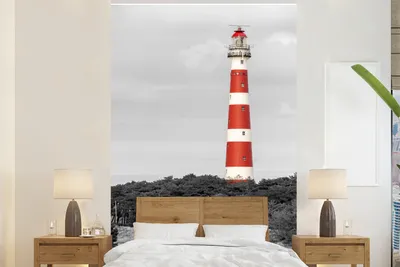Produktbild von Strand-Fotobehang mit Bomen und Vuurtoren-Design, 180 cm x 280 cm Breit