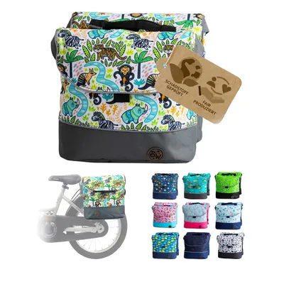 Produktbild von BAMBINIWELT Gepäcktasche, Gepäckträgertasche für Fahrrad, Fahrradtasche für Kinder, wasserabweisend, Modell 21
