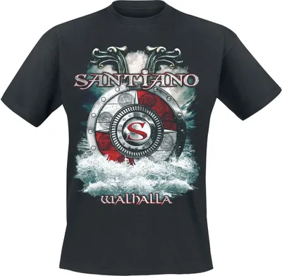 Produktbild von Santiano T-Shirt Herren Walhalla schwarz Band-Merch, Bands 100% Baumwolle M