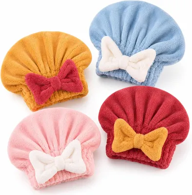 Produktbild von Mikrofaser Haartuch 5 Stück, 28x25,5 cm, Haarturban für Haare