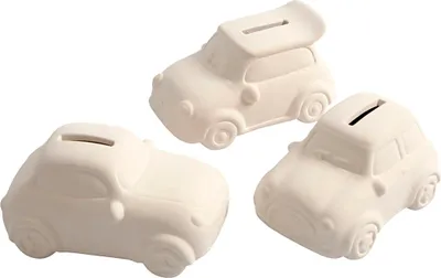 Produktbild von Creativ Company CC Terrakotta Spardose Auto 5,5x12,5 cm 12 Stück