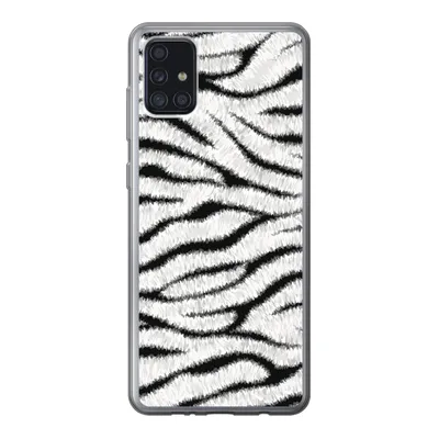 Produktbild von MuchoWow® Handyhülle Schutzhülle Hülle für Samsung Galaxy A52 5G Tiermuster - Zebra - Weiß Silikon Softcase Handy Hülle - Umschlag