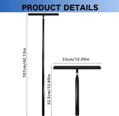 Duschwischer aus Silikon - Fensterwischer mit Verlängerungsstange - Ausziehbar 26-97cm - Wischer für Dusche und