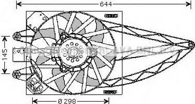 Produktbild von PRASCO FT7527 Lüfter Motorkühlung Kühlerlüfter für FIAT PANDA (169) Wasserkühler