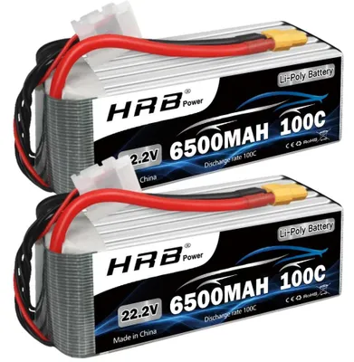 Obrázek produktu pro Lipo baterie, 22.2V, 6500mAh, 100C rychlost vybíjení, 6S 6500 XT60 2PC
