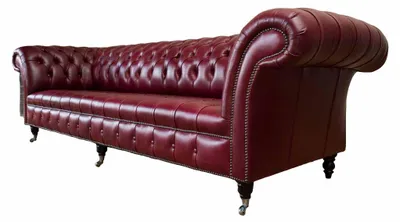Produktbild von Design Sofa 4 Sitzer Couch Luxus Klassische Leder Chesterfield Sofas