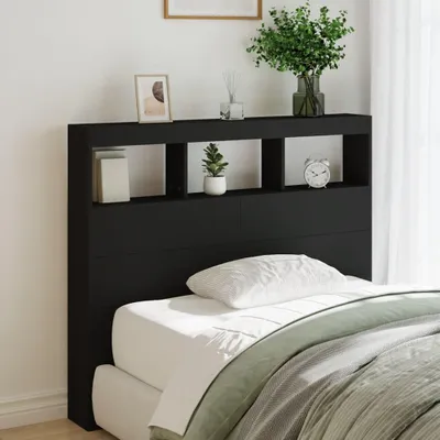 Obrázok produktu pre vidaXL LED čelo s policami čierne 120x17x102 cm