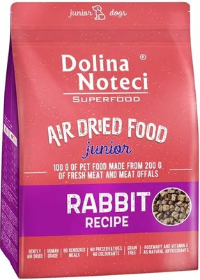 Zdjęcie produktu dla Dolina Noteci Superfood danie z królika Junior karma suszona dla psa 1 kg