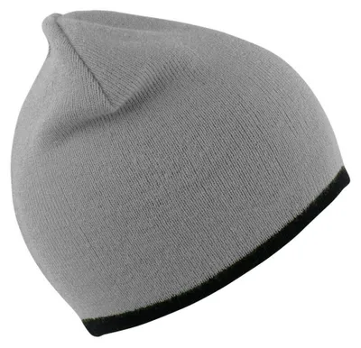 Image de Bonnet d'hiver unie Result / Bonnet réversible FK676 (taille unique) (gris/noir)