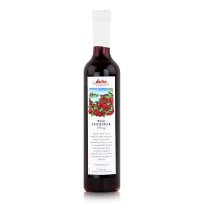 Produktbild von Darbo Wildpreiselbeersirup 500 ml.