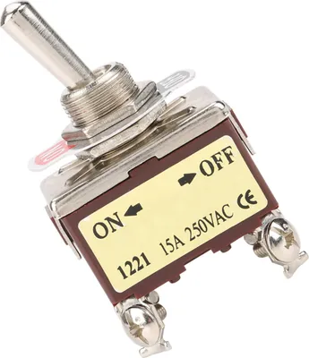 Immagine prodotto di 5 interruttori a levetta on/off a 2 posizioni, 4 poli, connessione da 12 mm, 15 A, 250 V CA