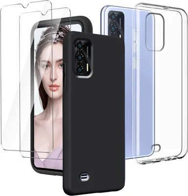 Image de LYZXMY pour Oukitel C31 - Boîtier transparent et noir + verre trempé