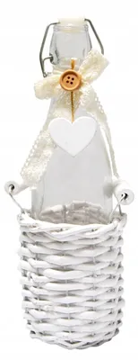 Produktbild von Bettina Glasflasche im Weidenkorb Deko Geschenk