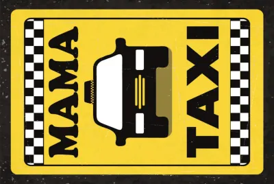Produktbild von vianmo Holzschild 18x12 cm Mama Taxi