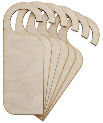 Productafbeelding van Creative Deco 10 x Houten Deurhangers, 20 x 6-8 cm