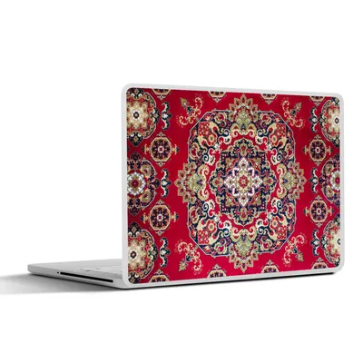 Produktbild von MuchoWow® Laptop Aufkleber Sticker Cover Persische Teppiche - Teppiche - Mandala - Rot 36.5x27.5 cm - Laptop-Sticker
