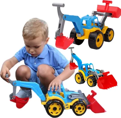 Zdjęcie produktu dla Duzy Traktor Ciągnik Z Elementami Koparki Koparka 3671